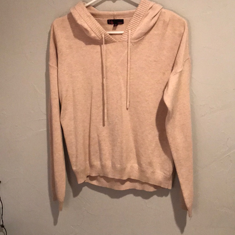 Hooded sweater beige